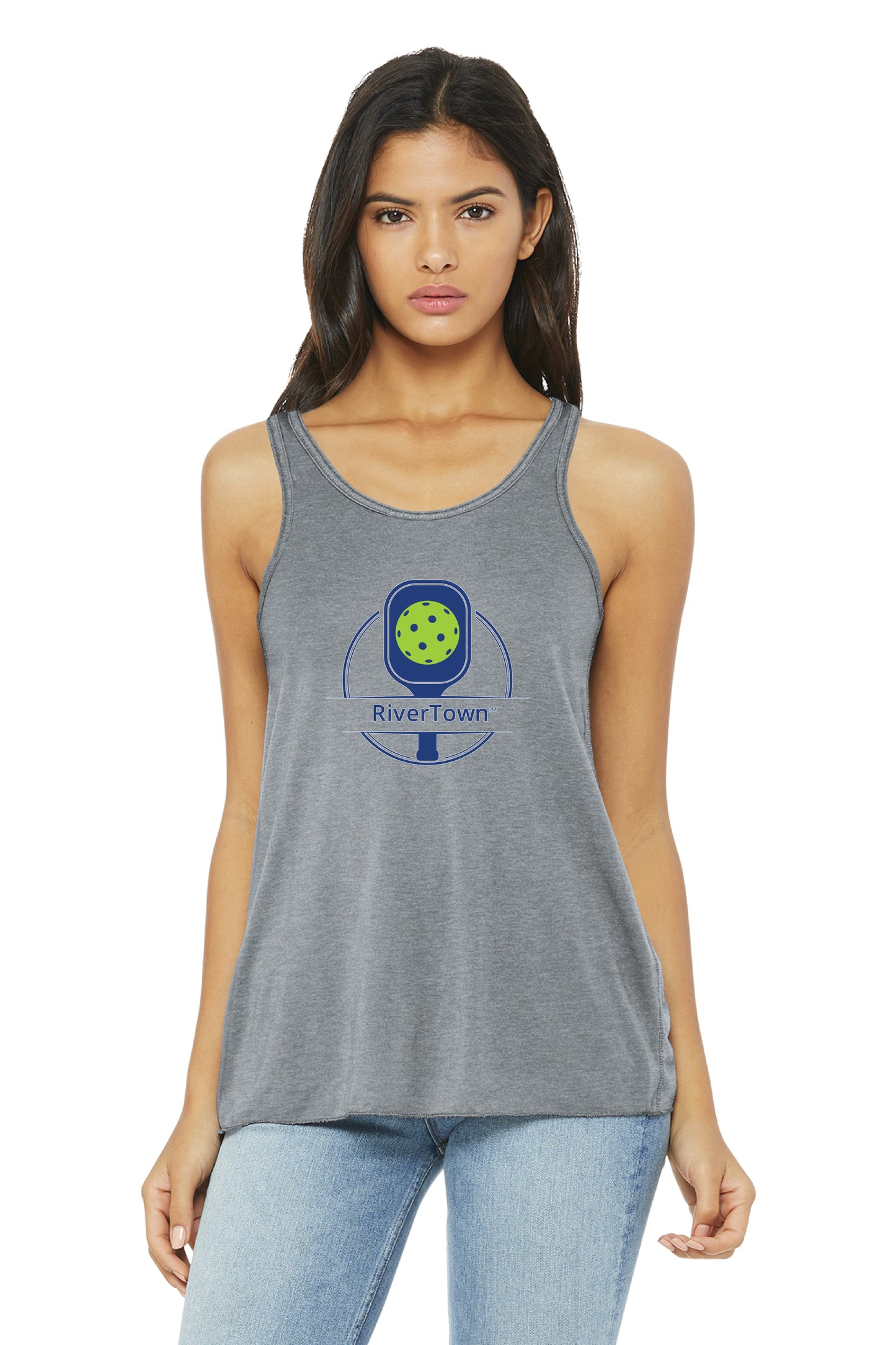 BELLA+CANVAS Women’s Flowy Racerback Tank RT PICKLE BALL $1.00 GOES DIRECTLY TO HALLOWES COVE PTO