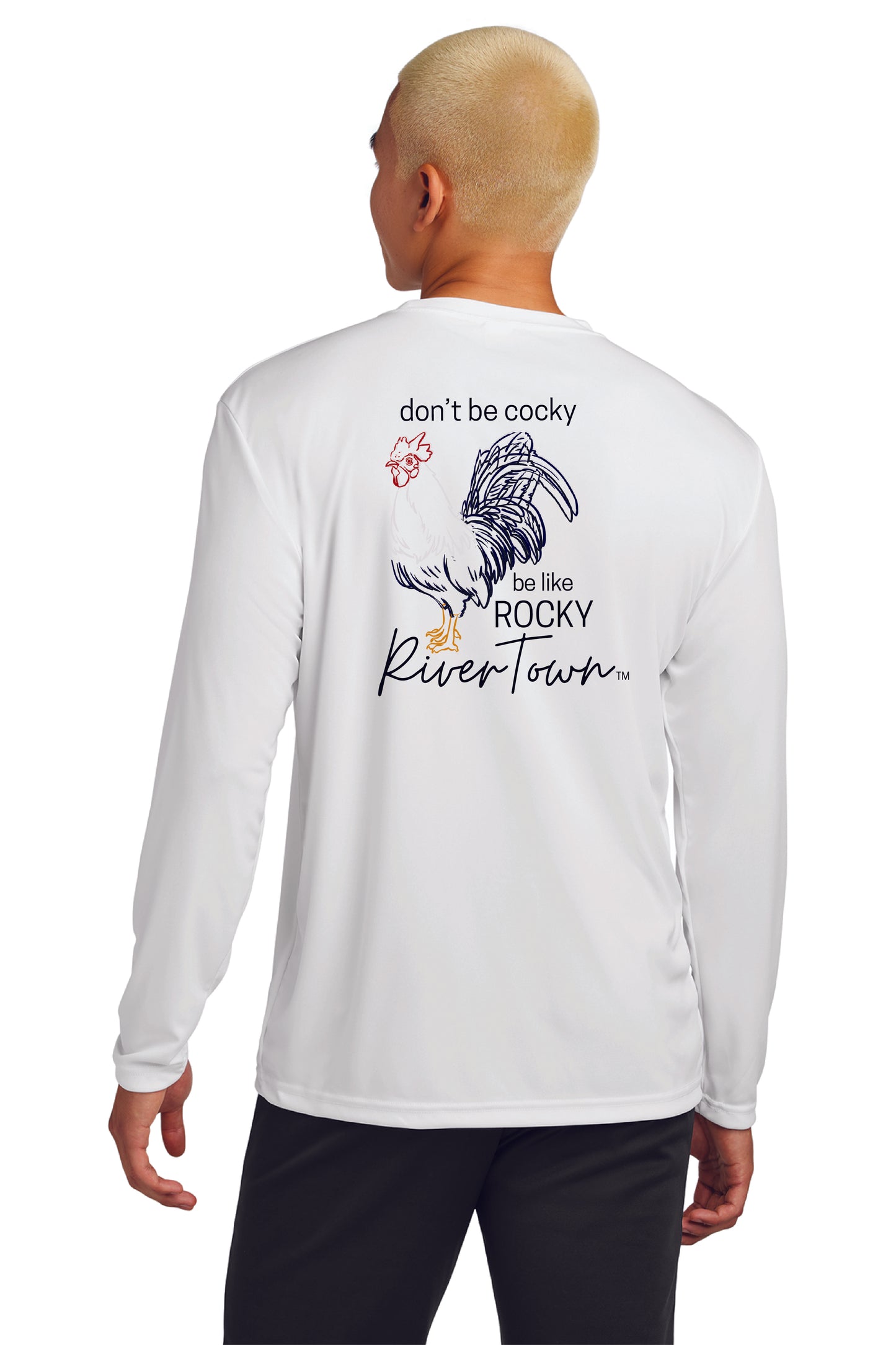 Sport-Tek® Long Sleeve PosiCharge® Competitor™ Tee ROCKY THE ROOSTER $1.00 GOES DIRECTLY TO HALLOWES COVE PTO