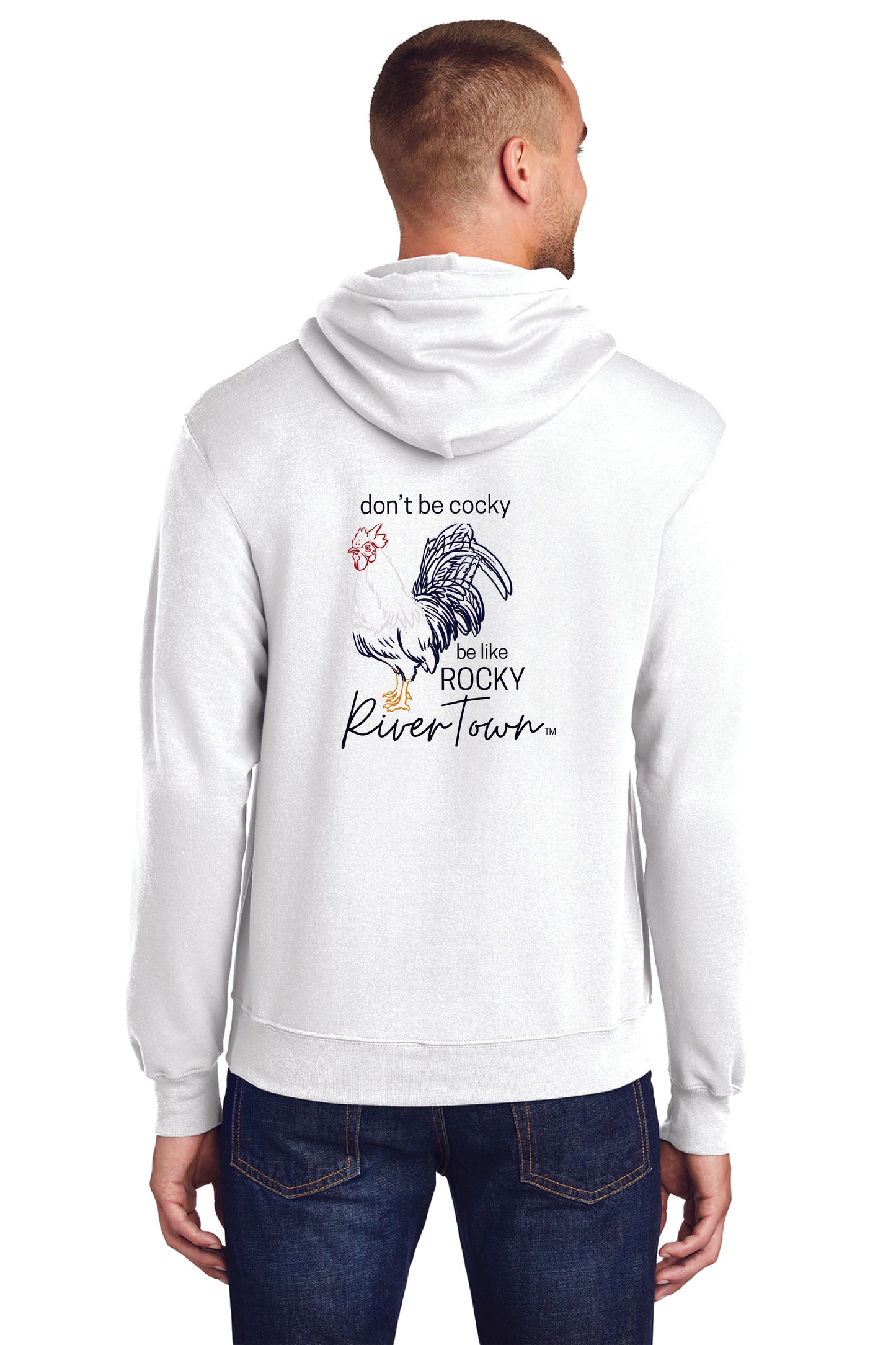 Port & Co™ Core Fleece Pullover Hooded Sweatshirt ROCKY THE ROOSTER $1.00 GOES DIRECTLY TO HALLOWES COVE PTO