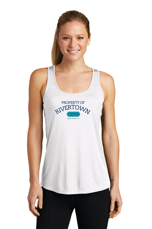 Women's Racerback Tank Property of Rivertown $1.00 GOES DIRECTLY TO HALLOWES COVE PTO