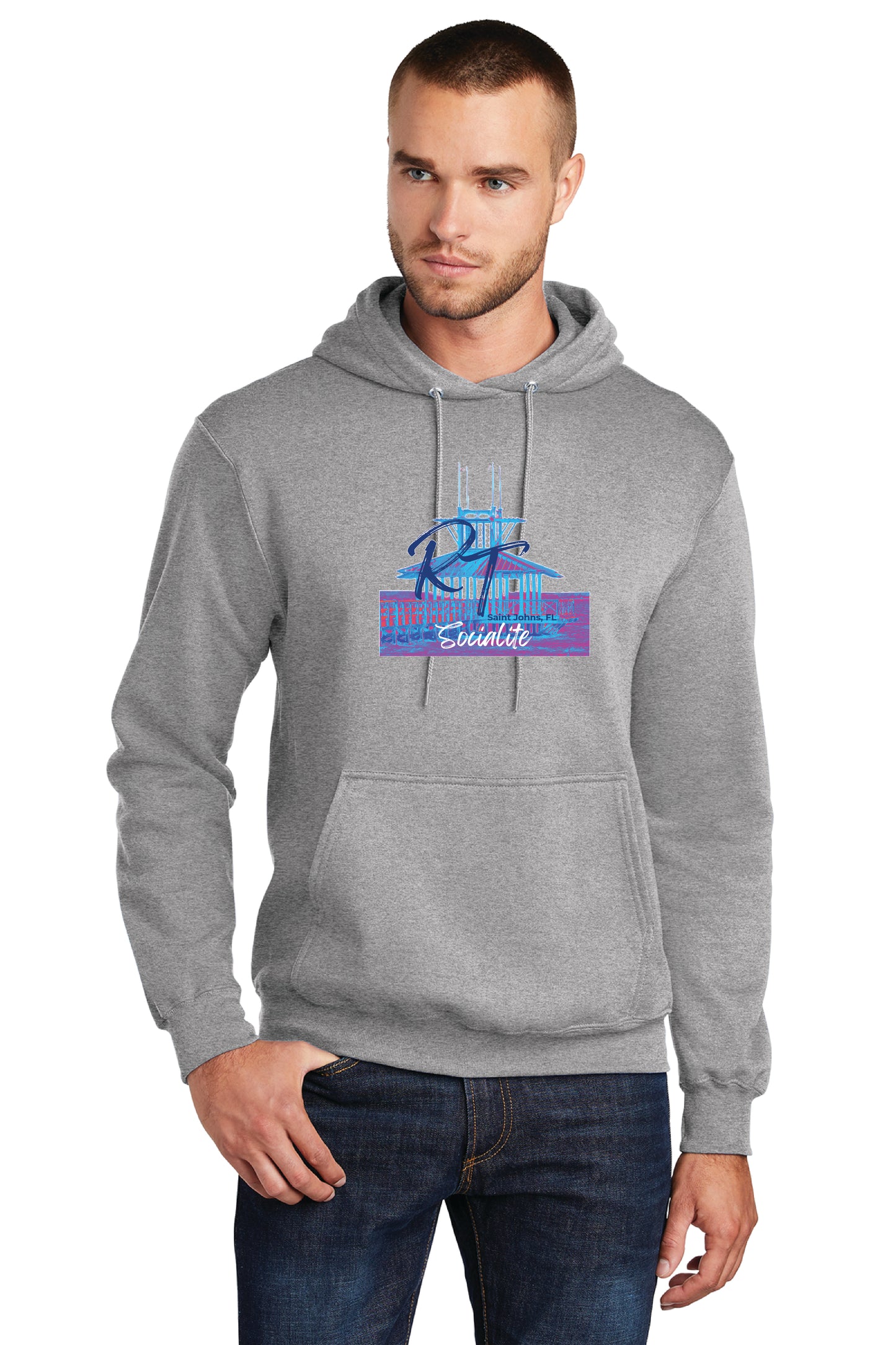 Port & Co™ Core Fleece Pullover Hooded Sweatshirt RT SOCIALITE $1.00 GOES DIRECTLY TO HALLOWES COVE PTO