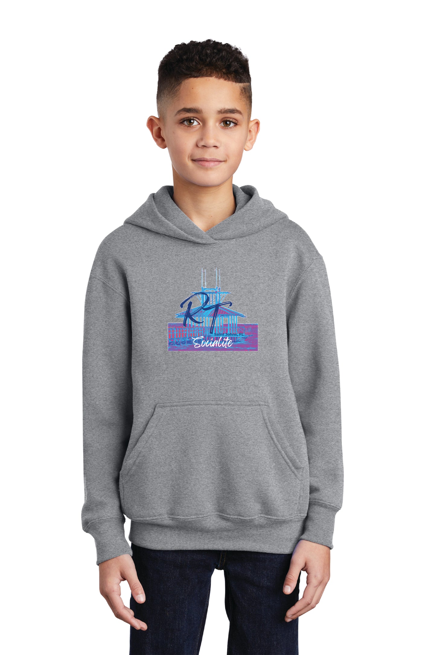 Port & Co™ Youth Core Fleece Pullover Hooded Sweatshirt RT SOCIALITE $1.00 GOES DIRECTLY TO HALLOWES COVE PTO