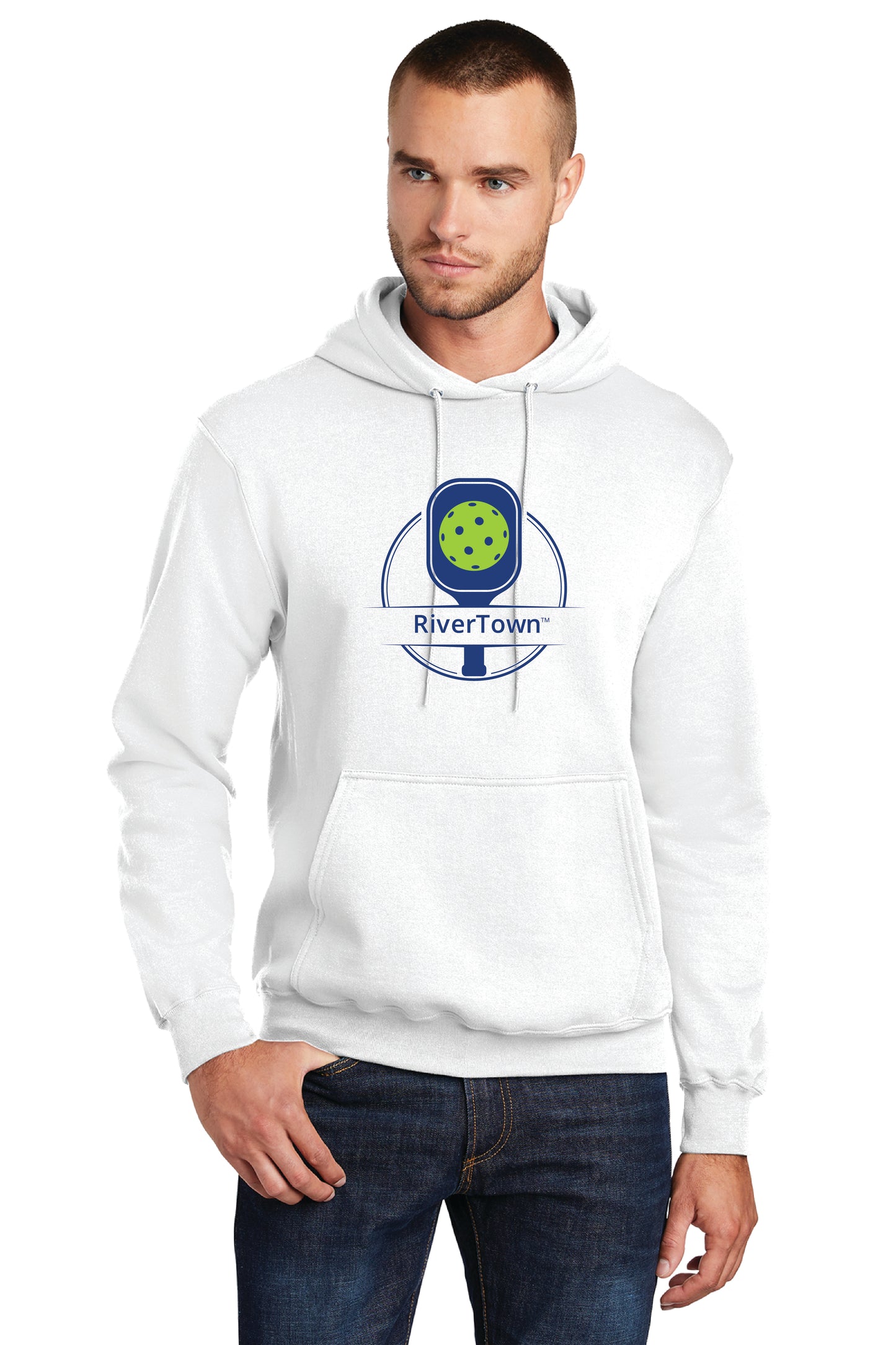 Port & Co™ Core Fleece Pullover Hooded Sweatshirt RT PICKLE BALL $1.00 GOES DIRECTLY TO HALLOWES COVE PTO