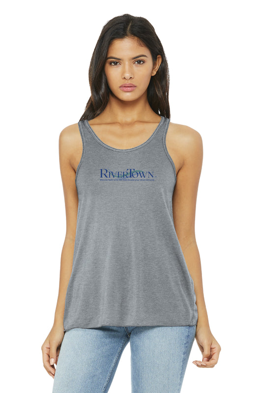 BELLA+CANVAS Women’s Flowy Racerback Tank RT WAVE LOGO $1.00 GOES DIRECTLY TO HALLOWES COVE PTO