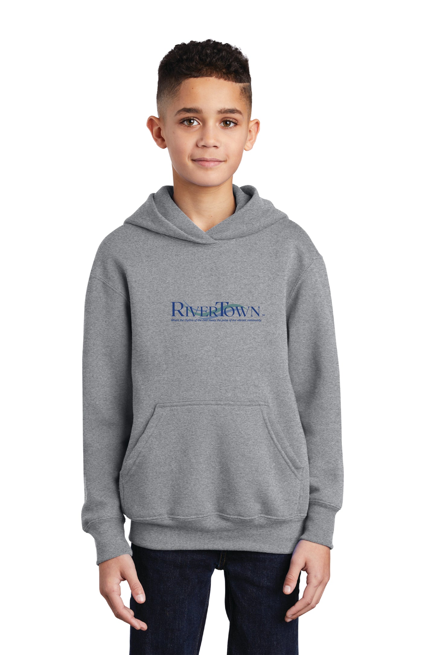 Port & Co™ Youth Core Fleece Pullover Hooded Sweatshirt RT WAVE LOGO $1.00 GOES DIRECTLY TO HALLOWES COVE PTO