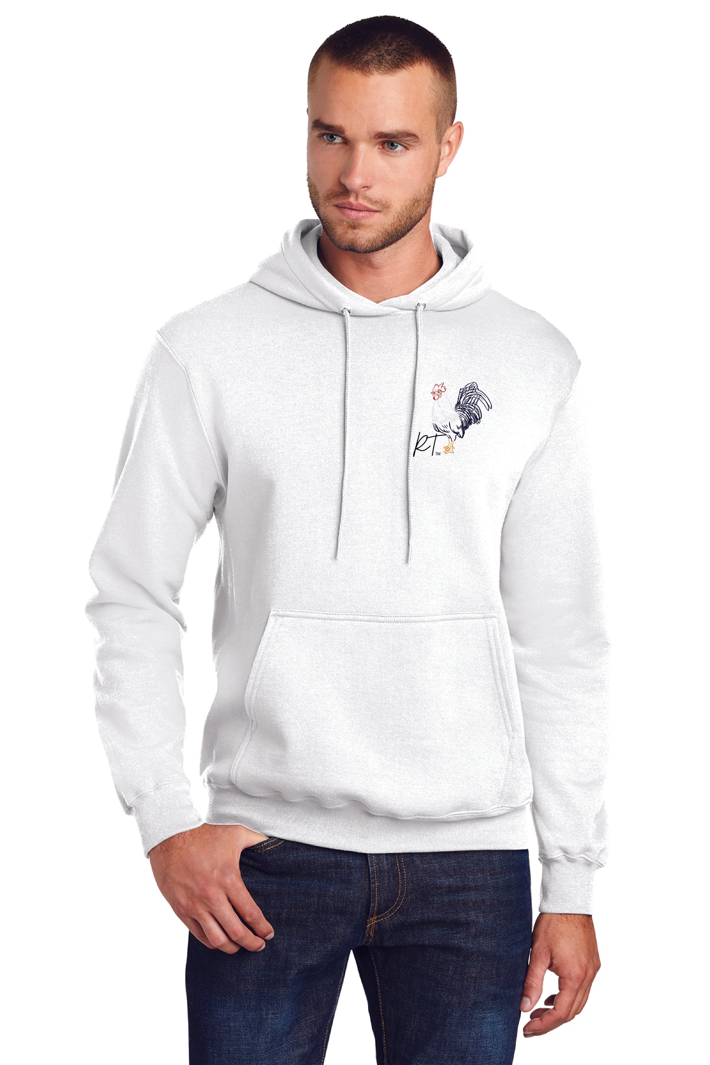 Port & Co™ Core Fleece Pullover Hooded Sweatshirt ROCKY THE ROOSTER $1.00 GOES DIRECTLY TO HALLOWES COVE PTO